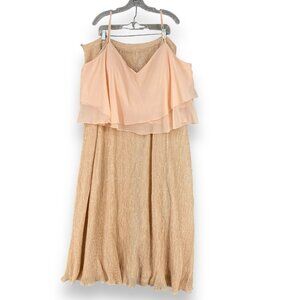 Mother of the Bride‎ Kleinfeld Skirt Set 24 Pink Ruffle Sequin Maxi Long Wedding